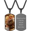 Custom4U Cuore Foto Collana Personalizzata Collana con Foto Personalizzata 1/2 HD Foto Regalo Festa della Mamma Compleanno Collana con Incisione Collan Donna Argento Nero Oro