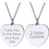 Supcare Collana Personalizzata - 7 Stili Argento/Nero/Oro, Piastrine Militari Medaglietta - Idee Regalo