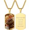 Custom4U Foto Collana Donna HD 1/2 Foto Collana con Foto Personalizzata Nome/Testo Incisione Laser Ciondolo Rotondo Colore Argento/Nero/Oro Regalo Commemorativo