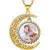 Custom4U Collana personalizzata con foto, ciondolo personalizzato in argento sterling AAAAA+ con zirconi cubici con qualsiasi testo desideri, 16''/18''22'' (con confezione regalo)