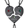 FindChic Collana Cuore Personalizzata a Puzzle 2/3/4/5/6 Pezzi in Acciaio Inossidabile Collana Coppia Famiglia Amicizia Colore Argento Oro Nero Regalo Confezione