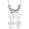 Custom4U Collana Personalizzatoa con Ciondolo di Bambini Ragazzi e Ragazze 1-5 Nomi Collana da Donna Mamma Placcata in Oro in Argento S925 Gioielli Personalizzati Regalo di Compleanno per Madre