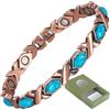 YINOX Bracciale Magnetico in Rame Con Pietre Colorate per Donna - Alta Resistenza Con Squisita Confezione Regalo Adatta per Regali (F)