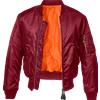 Brandit MA1 giacca pilot bomber, bordeaux,