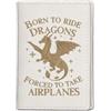 JXGZSO Born to Ride Dragons Forced to Take Airplanes Funny Dragons - Borsa per passaporto da viaggio, Prendere Aerei Pb Uk, 1, Borsa per passaporto