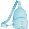YOOLIFE Borsa a tracolla per bambine, borsa a tracolla, borsa a tracolla, borsa a tracolla, borsa a tracolla, borsellino, regalo per ragazze, bambini, adolescenti, Blu, J, Classico