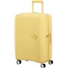 American Tourister Soundbox Trolley da stiva, 67 cm | Giallo Pastello, trolley rigido espandibile, 67H x 46.5W x 1D cm, 71.5/81 L, 3.4 kg, con lucchetto TSA