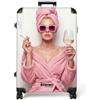 NoBoringSuitcases.com NoBoringSuitcases© Valigia Grande Trolley Da Stiva Viaggio Rigida Leggera | 77x51.5x28 cm - Ruote Valigie Bagaglio Suitcase Large XL Luggage Donna - Vino - Gafas