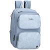Pepe Jeans Jana, zaini casual, borse da viaggio, blu e beige, realizzati in poliestere e con dettagli in pelle sintetica, di Joumma Bags