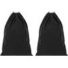 PATIKIL Sacchetto Antipolvere Scarpe, 2pz Sacchetto Flanella Doppio Scarpe con Chiusura a Coulisse Lavabile Traspirante Sacchetti Scarpe Viaggio per Casa Accessori Conservazione, Nero