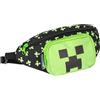 Minecraft Marsupio per ragazzi con cinghia regolabile, leggero, divertente, marsupio da viaggio per bambini, Verde, Classico