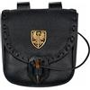 Mythrojan Marsupio da Cintura in Pelle Vichinga con Decorazione Corvo Marsupio Medievale Accessori per Costumi Rinascimentali LARP Marsupio Antico Portamonete Vintage Borsa per Cosplay - Nero