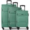 SMARTBOX Edizione 04 new3, Eucalipto, 3-Set, Trolley morbido con ruote girevoli