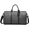 JIABAOZ Borsa Da Viaggio Unisex in Pelle PU Tessuta 50x28x23cm, Bagaglio A Mano Per Aereo, Borsa Weekend Leggera 800g Con Scomparto Asciutto-Bagnato Per Uomo E Donna (Grigio)