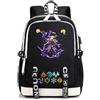 Huacaiyu Anime Genshin Impact Zaino da uomo per la scuola, per laptop, con Kazuha Raiden Xiao Casual Viaggio Zainetto Impermeabile di Grande Capacità, nero Classico