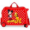 Disney Valigia da cabina Corridoio Mickey & Pluto Stars e Minnie Fabulous, Mickey & Plutone Stars, Rosso, Maleta Correpasillos, Mickey & Pluto Stars