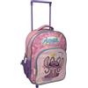 CARTOON Zaino Trolley Angel Disney Bambina Asilo 2 Scomparti 30 x 24 x 17 cm