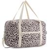 Narwey Ryanair Cabin Bags 40X30X20 - Borsa da viaggio leggera, Z-beige Leopard (con tracolla), 40x30x20, Classico