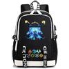 Huacaiyu Anime Genshin Impact Zaino da uomo per la scuola, per laptop, con Kazuha Raiden Xiao Casual Viaggio Zainetto Impermeabile di Grande Capacità, nero Classico
