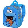 Karactermania Sesame Street Pasticcino Cookie Monster Eat-Zainetto 3D Elite, Blu, 25 x 30 cm, Capacità 7 L