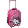 CARTOON Zaino Trolley Hello Kitty Bambina Asilo 2 Scomparti 30 x 24 x 17 cm