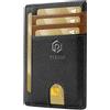 PIRNA Portacarte di credito sottile e piccolo, portafoglio per uomini e donne, con sacchetto di denaro e scatola regalo, porta carte di credito RFID, porta carte di credito anti pirateria per uomo