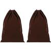 PATIKIL 2pz Sacchetto Antipolvere Scarpe Sacchetto Flanella Doppio Marrone | per Casa Accessori Conservazione, Sacchetti Scarpe Viaggio, con Chiusura a Coulisse, Traspirante, Lavabile
