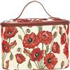 Signare Tapestry Arazzo Porta Trucchi da Viaggio, Borsa Trucco Trousse Make up Borsa Beauty Case Donna con Disegni Floreali (Papavero)