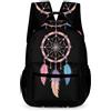 WECECE Zainetto Scuola Tribal Dreamcatcher Classe 4 per Bambini Bambine Zainetto Feathers 6 Anni Backpack Leggero con Tasche Laterali Quaderni Bottiglia Ombrello Regalo Scuola
