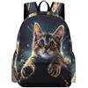 TPISLI Zaino Scuola Kitten Motif Bambine 7-11 Anni Borsa Scuola Animal Cat Bambino Classe 2 Cartella Scolastica Primaria Backpack, Tempo Libero Outdoor Uso Quotidiano