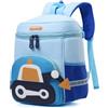 XNDZ Zaino per bambini per asilo nido bambini zaino dinosauro con cinghia toracica asilo scuola zaino all'aperto per 3-6 anni ragazzi ragazze, Escavatore Blu, S, Casual