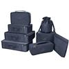 Betllemory, Set di 8 borse organizer da viaggio, con custodia impermeabile, per oggetti e scarpe Blu blu navy S M L