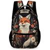 WECECE Zainetto Scuola Fox Motif Elementare per Bambini Borsa Scolastica Animal Theme Classe 4 Bambine 11 Anni Backpack per Libri Quaderni Oggetti Scuola Borraccia Outdoor Tempo Libero