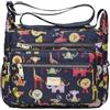 CORIOS Borse Messenger Donna in Nylon Stampa Bohemien Borsa a Tracolla Borsa a Mano con Fibbia Regolabile Stile Boho Borsa a Spalla Retro Tote per Vacanza Spiaggia Viaggio Animali dei Cartoni Animati