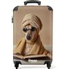 NoBoringSuitcases.com NoBoringSuitcases© Valigia Bagaglio A Mano Trolley Da Viaggio Valigie Carry | 55x35x20 cm - On Leggere Aereo 4 Ruote Cabina Luggage Vasca - Cane - Libro