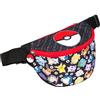 Pokémon Marsupio per ragazzi con cinghia regolabile, leggero, divertente, marsupio da viaggio per bambini, borsa a tracolla con tracolla regolabile, marsupio per bambini, Nero , 25 cm