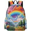 TPISLI Zainetti Scolastici Rainbow Bambina 8 Anni Borsa Scuola Beautiful Scenery Bambino 8 Anni Cartella Scolastica Elementare School Bag, Tempo Libero Outdoor Uso Quotidiano
