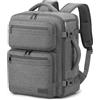 VANKEV Ryanair easyJet Eurowings Wizz Air Zaino da Viaggio Aereo 40x30x20 | 24L, Bagaglio a Mano Cabina Per Viaggio Lavoro Scuola, Zaino per Laptop 15,6 Pollici, Zaino Casual, grigio