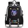 Huacaiyu Anime Genshin Impact Zaino da uomo per la scuola, per laptop, con Kazuha Raiden Xiao Casual Viaggio Zainetto Impermeabile di Grande Capacità, nero Classico