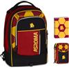 PRESTIGE & DELUXE Zaino Scuola Roma ADVANCED TONDO By Seven per primaria Bambino + Astuccio 3 piani + Diario 2026/2027 + 7 penne a scatto e portachiave squadra