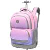 FEEIMOL Zaino Scuola Trolley per Ragazze, 40L Zaini con Ruote per Bambini per Scuola e Viaggi, Viola