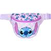 Disney Marsupio Stitch per ragazzi con cinturino regolabile, leggero, divertente, borsa da viaggio per bambini, borsa a tracolla con tracolla regolabile, marsupio per bambini, Viola