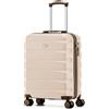 Flight Knight Valigia Da Viaggio Leggera 55x40x20 Cm Bagaglio A Mano Guscio Rigido Con Maniglia Telescopica In Alluminio 8 Ruote Spinner Serratura TSA Approvata Ryanair Priority TUI