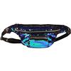 LA HUATE Marsupio da donna con paillettes luccicanti marsupio glitterato cintura fibbia regolabile marsupio lucido marsupio a tracolla borsa a tracolla, Q-multicolore + Nero, Marsupio da donna con