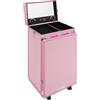 Gdetnysty Valigetta da viaggio per trucco, treno, trolley cosmetico con specchio, per manicure, organizer da tavolo con cassetti, ruote da 50 kg, portata per parrucchieri, trucchi artisti, manicure
