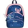 Seven Zaino scuola LILO & STITCH starry eyed per bambini, Tasca frontale, Aperture con zip, Spallacci imbottiti, Sottospallaccio in rete traspirante, Tasca portaborraccia, Prodotto ufficiale, Idea
