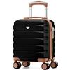 Flight Knight Valigia Da Viaggio Leggera 40x30x20 Cm Bagaglio A Mano Guscio Rigido Con Maniglia Telescopica In Alluminio 8 Ruote Spinner Serratura TSA Approvata EasyJet Vueling Wizz Air