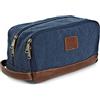 Seemeroad Borsa da Toilette da Viaggio in Tela per Uomo & Donna Borsa da Barba con Maniglia Laterale per Organizzare Oggetti Personali Accessori
