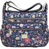 CORIOS Borse Messenger da Donna in Nylon Stampa Bohemien Borsa a Tracolla Borsa a Mano con Fibbia Regolabile Stile Boho Borsa a Spalla Retro Tote per Vacanza Spiaggia Viaggio Pavone Blu
