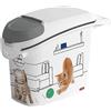 Keter Curver Contenitore Porta Crocchette per Gatti, Chiusura Ermetica, Dotato di Ruote, 6 Kg/15 L, 23x50x36H cm